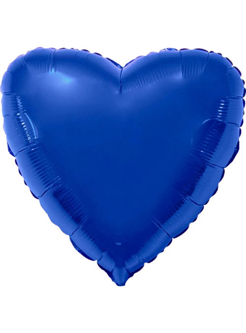 Balão Metalizado Coração Azul 20 Polegadas 50cm Flexmetal