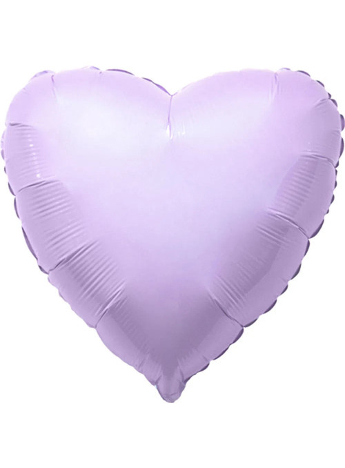 Balão Metalizado Coração Lilás Pastel 18 Polegadas 45cm Grabo