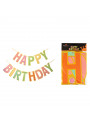 Faixa Decorativa Happy Birthday Colorido 3,5 Metros Silver Festas