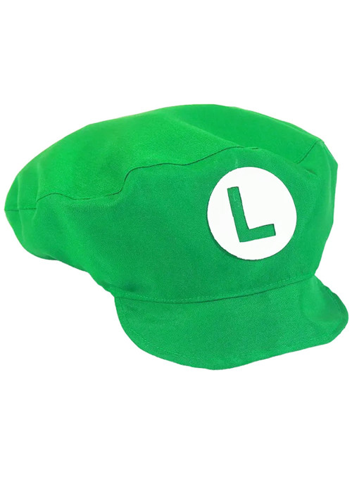 Fantasia Chapéu Luigi Verde Adulto Mario Bros 100% Poliéster