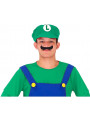 Fantasia Chapéu Luigi Verde Adulto Mario Bros 100% Poliéster