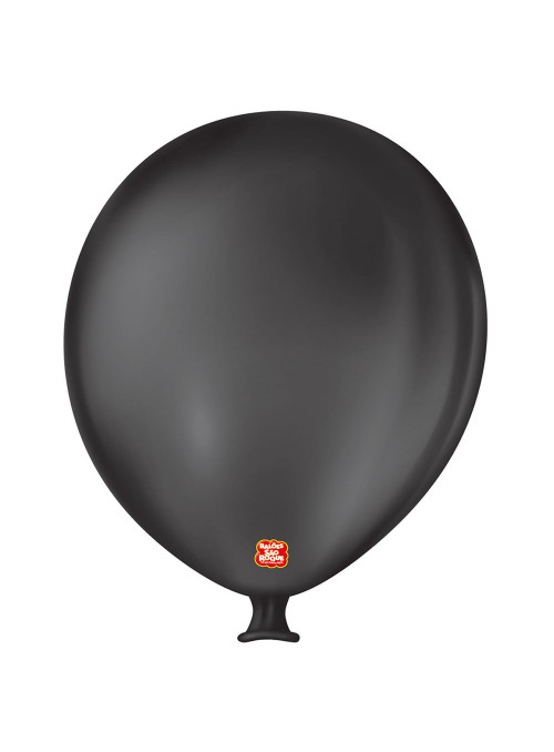 Balão de Látex Bexigão Gigante Preto Ébano 25 Polegadas 64cm São Roque