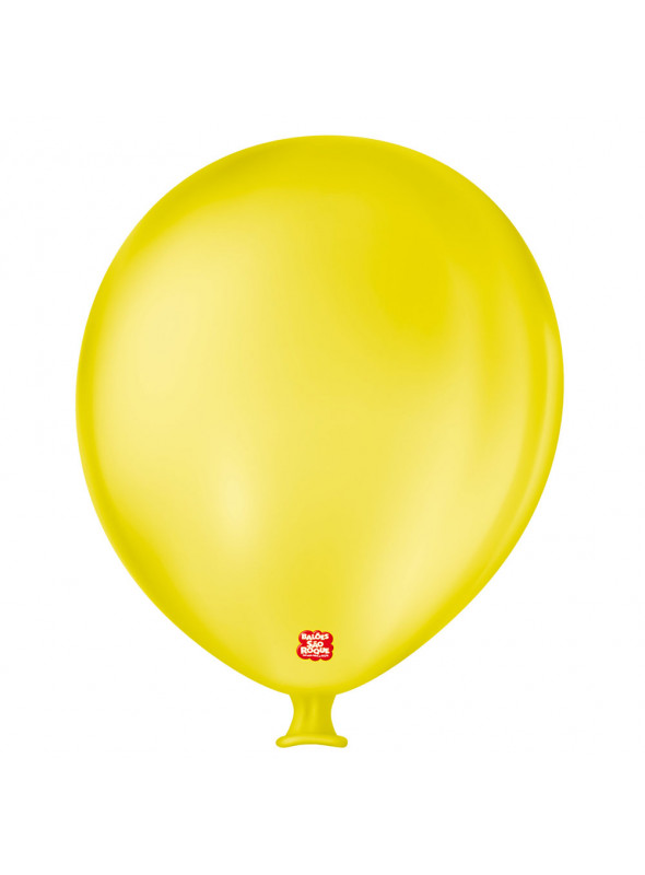 Balão de Látex Bexigão Gigante Amarelo Citrino 25 Polegadas 64cm São Roque