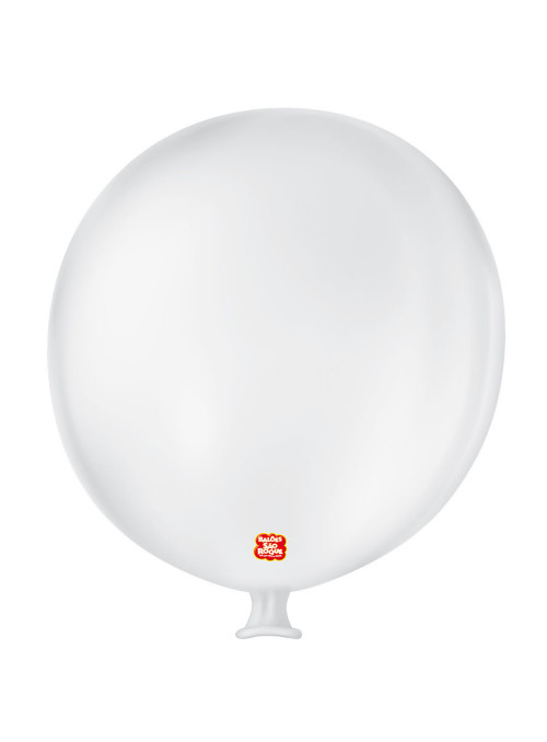 Balão de Látex Bexigão Super Gigante Branco Polar 35 Polegadas 89cm São Roque