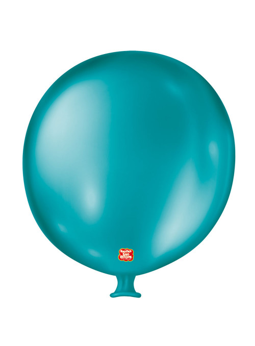 Balão de Látex Bexigão Super Gigante Azul Celeste 35 Polegadas 89cm São Roque