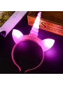 Adereço de Festa Tiara Unicórnio com Luz Luminosa Cores Sortidas Bazar