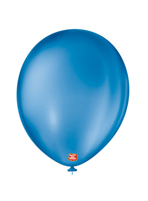 Balão de Látex Azul Cobalto 11 Polegadas 28cm São Roque 50 Unidades