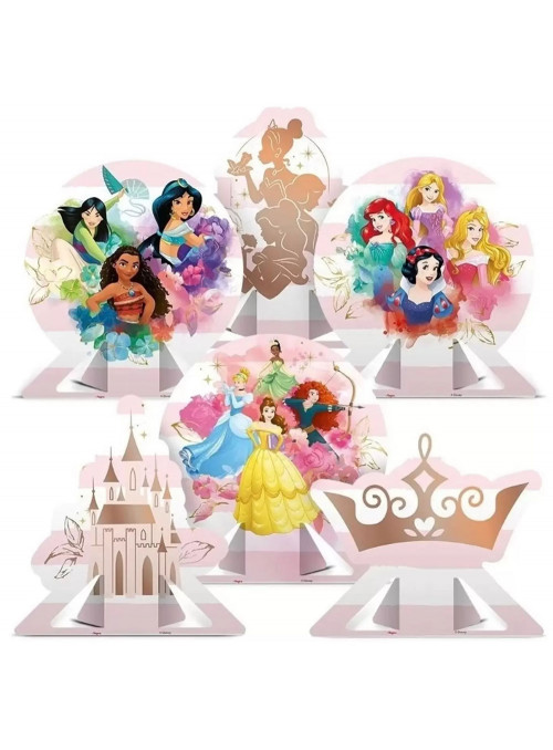 Decoração de Mesa Festa Princesas Disney Regina Festas 6 Unidades