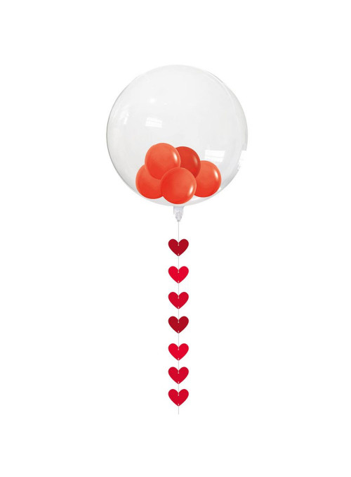 Aplique Decorativo para Balão Coração Dia dos Namorados Cromus 8 Unidades