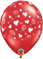 Balão de Látex Te Amo Dia dos Namorados 11 Polegadas 28cm Qualatex 10 Unidades
