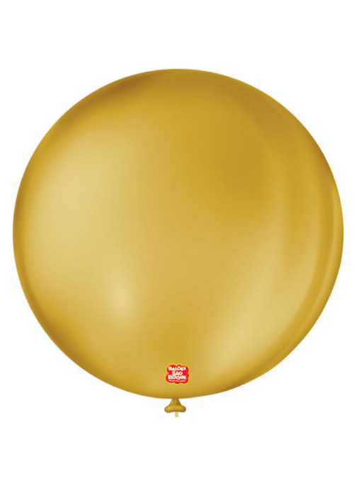 Balão de Látex Amarelo Ocre 5 Polegadas 13cm São Roque 50 Unidades