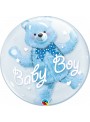 Balão Bubble Duplo Ursinho Baby Boy - 1 unidade