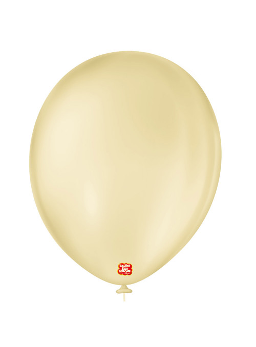 Balão de Látex Bege 11 Polegadas 28cm São Roque 50 Unidades
