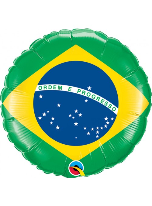 Balão Metalizado Bandeira do Brasil - 1 Unidade