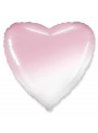 Balão Metalizado Coração Gradiente Rosa Bebê 20 Polegadas 50cm