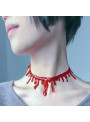 Colar Halloween Gotas de Sangue Fantasia Halloween Produto Importado