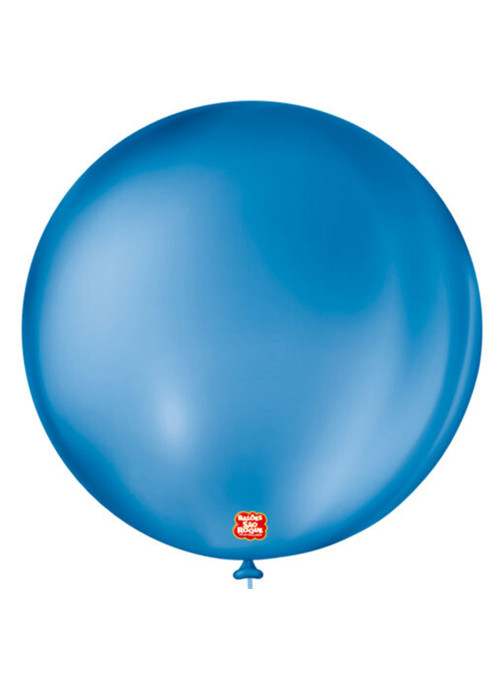 Balão de Látex Azul Cobalto 5 Polegadas 13cm São Roque 50 Unidades