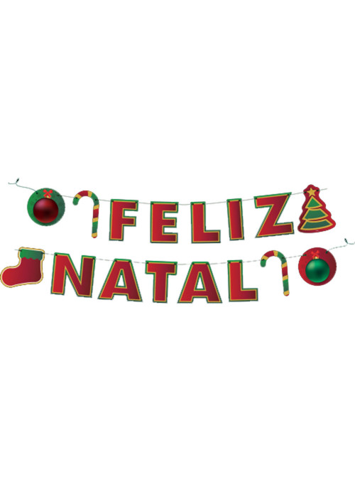 Faixa Decorativa Festa Feliz Natal Decoração Natalina Festcolor