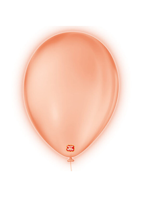 Balão de Látex Laranja Neon 9 Polegadas 23cm São Roque 25 Unidades