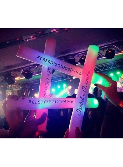 Lembrancinha Bastão de Led Personalizado 47cm Personalize como Desejar 1 Unidade