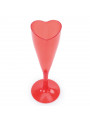 Taça de Champanhe Coração Vermelho Dia dos Namorados 130ml Cromus