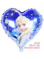 Balão Metalizado Coração Frozen Elsa 18 Polegadas 45cm