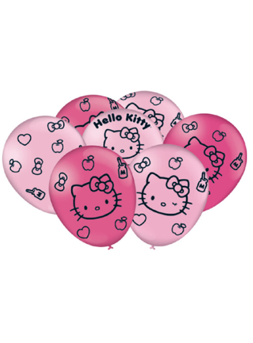 Balão de Látex Hello Kitty 9 Polegadas 23cm Festcolor 25 Unidades