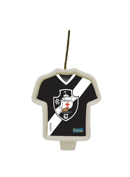 Vela de Aniversário Futebol Camisa Vasco da Gama Festcolor