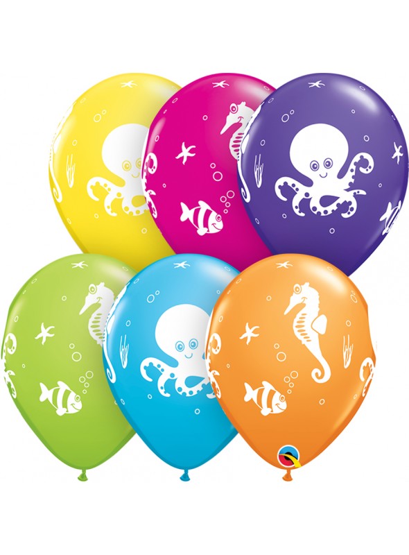 Balões De Látex Criaturas Marítimas - 10 Unidades