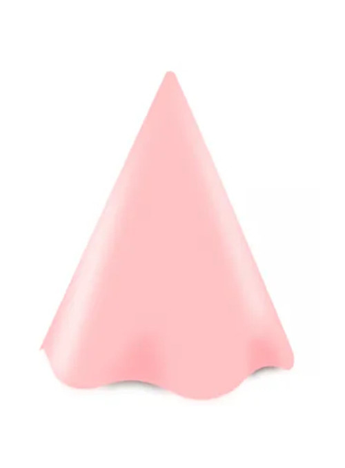 Chapéu de Aniversário Papel Rosa Pastel Candy Colors Junco 8 Unidades