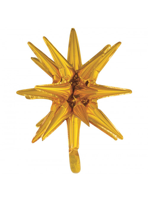 Balão Metalizado Estrela Mágica Dourada 20 Polegadas 50,8cm Cromus Balloons