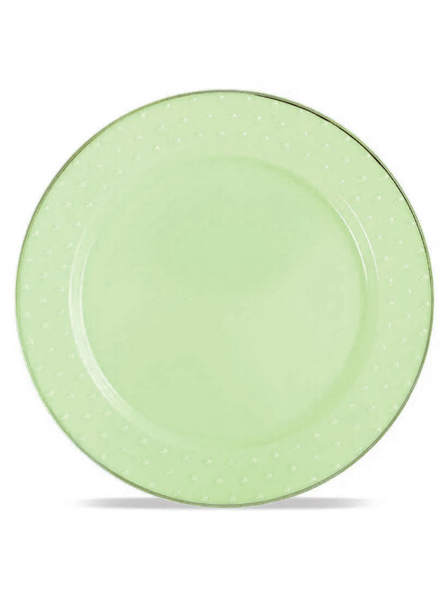 Prato de Plástico Luxo Descartável Verde Pastel 18cm Cromus 6 Unidades