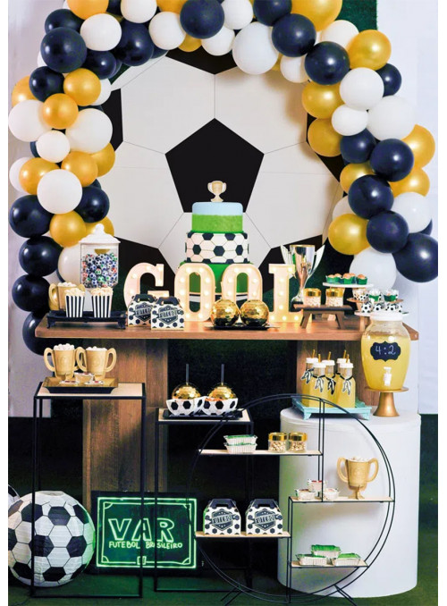 Faixa Decorativa Feliz Aniversário Festa Bola Futebol Cromus