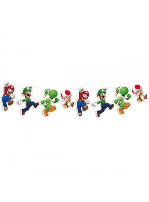 Faixa Decorativa Aniversário Super Mario 1 Metro Cromus