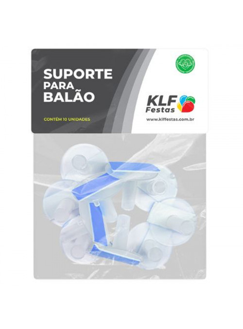Suporte para Balão Base Unitária Cristal KLF Festas 10 Unidades
