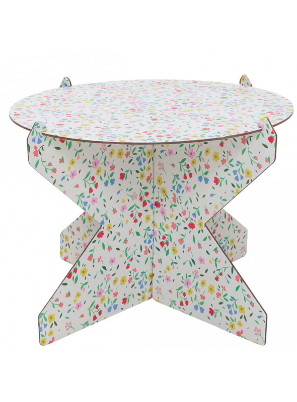 Boleira Desmontável Reutilizável Redonda Floral Vintage 20cm Mesa Festa