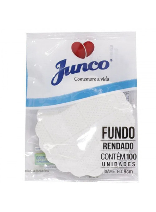 Fundo Tapetinho para Doces Branco 9cm Junco 100 Unidades
