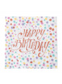 Guardanapo de Papel Happy Birthday Candy 33cm x 33cm Silver Festas 20 Unidades