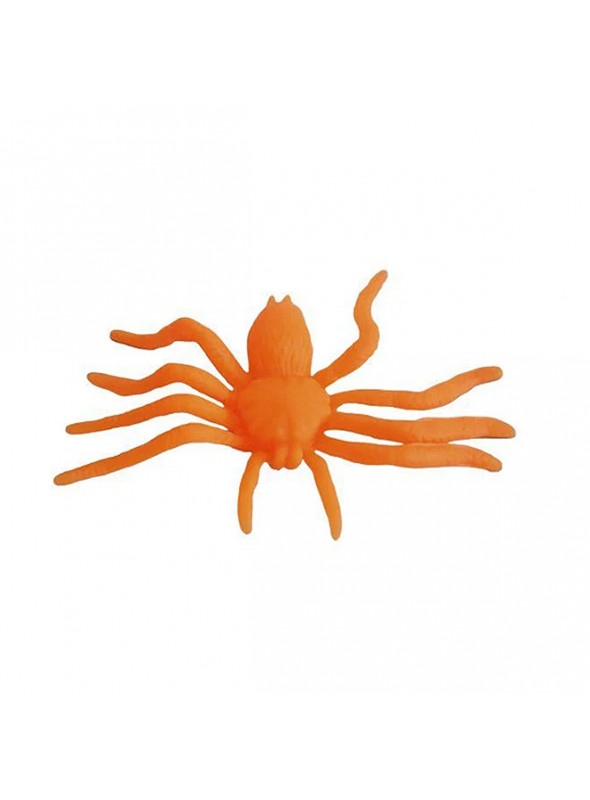 Enfeite Decorativo Mini Aranha Halloween Laranja Silver Festas 12 Unidades