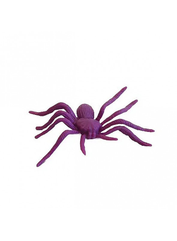 Enfeite Decorativo Mini Aranha Halloween Roxa Silver Festas 12 Unidades