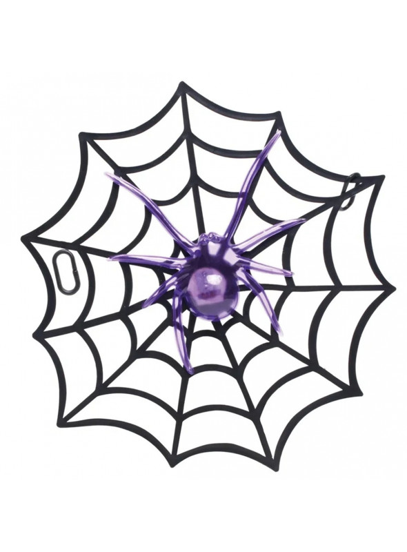 Teia de Aranha Luminosa com Led Halloween Decoração Bazar