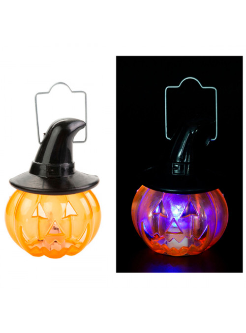 Luminária Abóbora Festa Halloween 9cm Dia das Bruxas Silver Festas