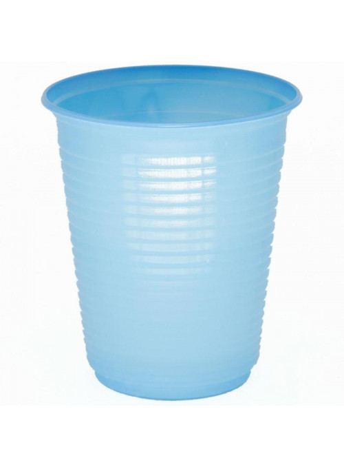 Copo de Plástico Descartável de Festa Azul Claro 200ml Junco 50 Unidades