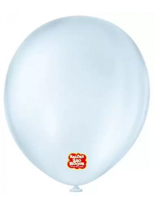 Balão de Látex Azul Candy Pastel 16 Polegadas 40cm São Roque 10 Unidades