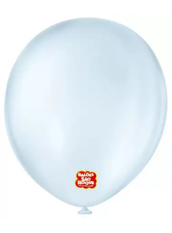 Balão de Látex Azul Candy Pastel 16 Polegadas 40cm São Roque 10 Unidades