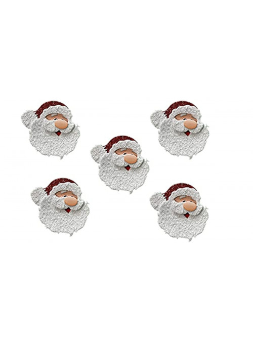 Aplique Decorativo Papai Noel Natal 8cm Piffer 5 Unidades