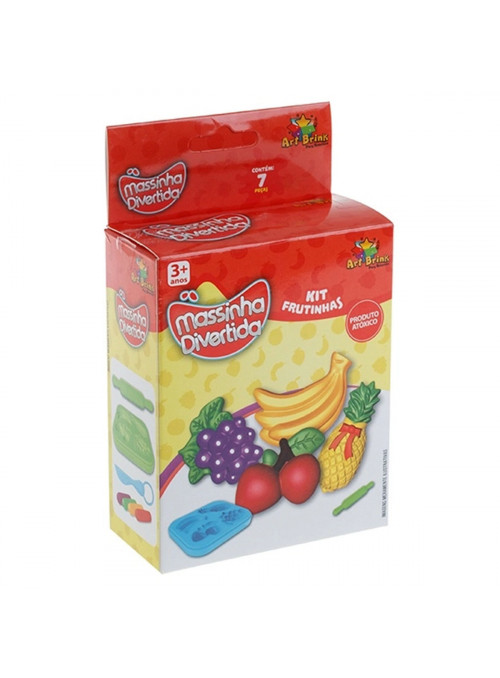 Lembrancinha Massinha Divertida Kit Frutinhas 7 Peças Art Brink