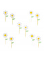 Toppers para Doces e Cupcakes Flores Margaridas Tem Festejo 10 Unidades
