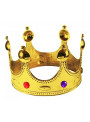 Adereço Coroa de Rei Príncipe Dourada Regulável Carnaval Kit Festa