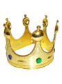 Adereço Coroa de Rei Príncipe Dourada Regulável Carnaval Kit Festa